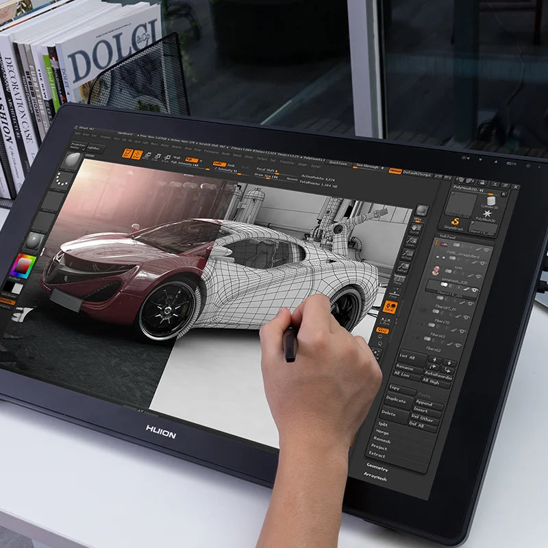 23.8 Inch HUION Kamvas 24 Plus Graphics Tablet Monitor with Screen with Drawing Display Digital Pen