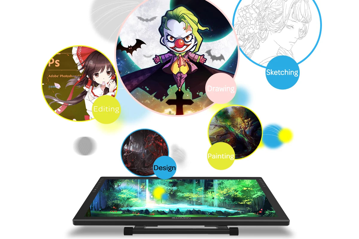 GAOMON PD2200 21.5 Inches 92%NTSC Graphic Drawing Tablet Monitor Pen display with Tilt-Support Battery-Free 8192 Pen Pressure