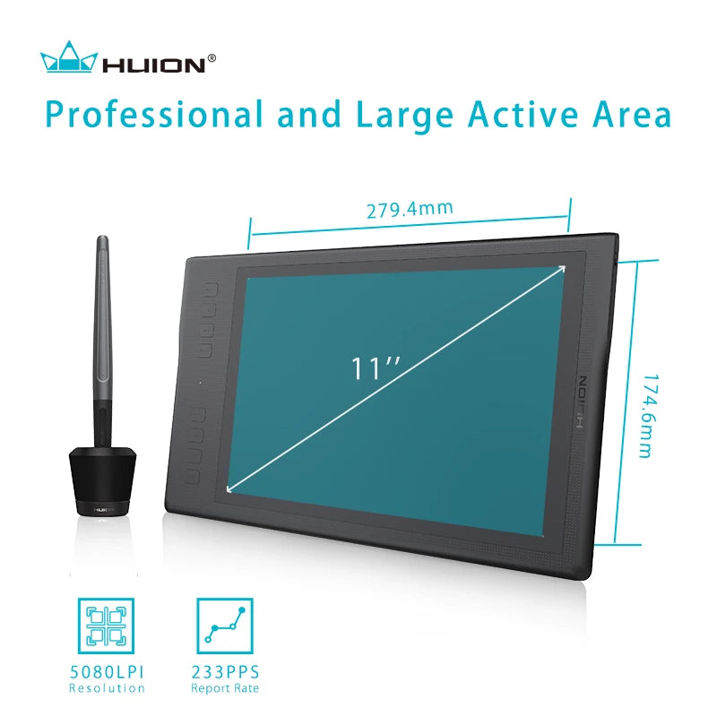 New Huion Inspiroy Q11K Wireless Graphic Drawing Tablet Digital Pen Tablet nspiroy Digital Tablet Art Graphic Drawing Tablet Pen
