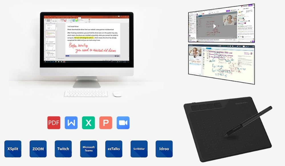 GAOMON S620 6.5 x 4" Digital Graphic Tablet for Drawing Painting&Game OSU, 8192 Level Pen Tablet Support Android/Windows/Mac OS