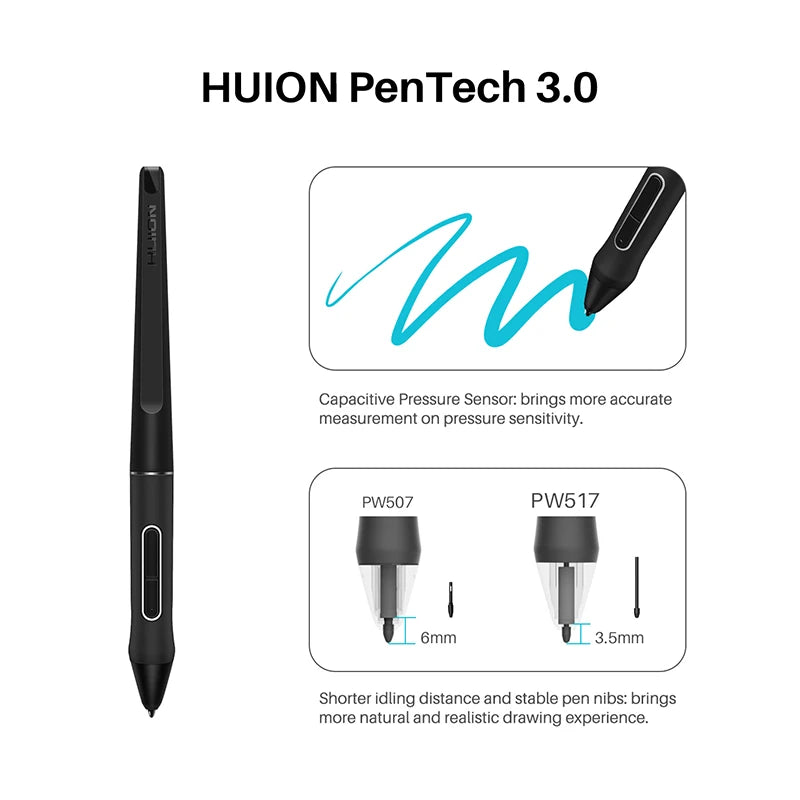 21.5 Inches HUION Kamvas 22 Graphic Pen Tablet Monitor Pen Display Anti-glare Screen 120%s RGB Windows Mac And Android Device