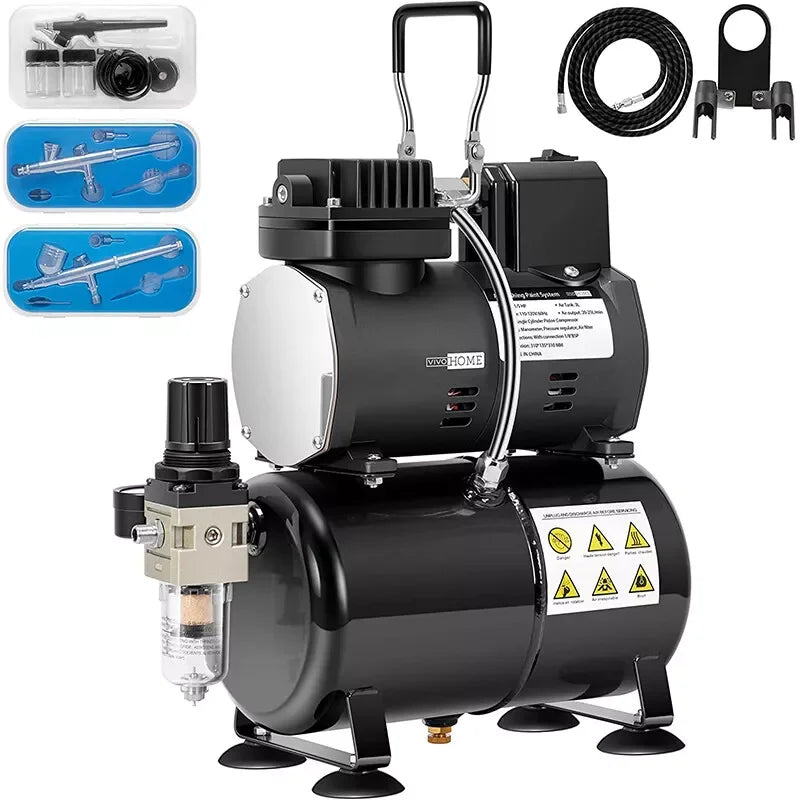 Professional Airbrush Kit Set Airbrush Compressor Art Nail Tattoo Makeup Model