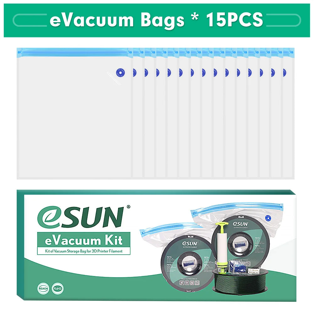 eSUN Storage Bag Kit 3D Printing Silk PLA PETG TPU Filament Sealed Vacuum Keep Dry Avoid Moisture for 3D Printer Spools