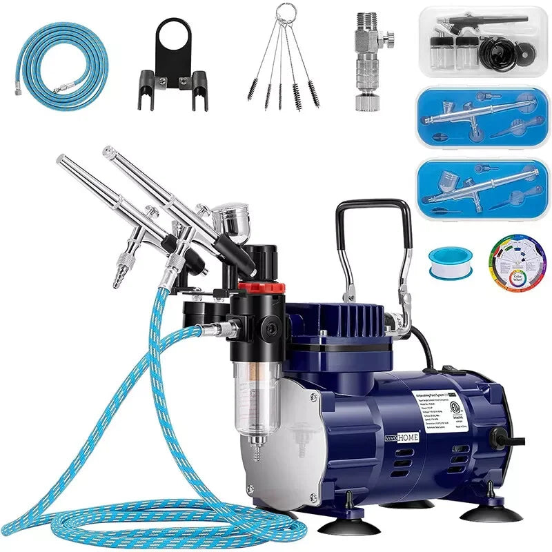 Professional Airbrush Kit Set Airbrush Compressor Art Nail Tattoo Makeup Model