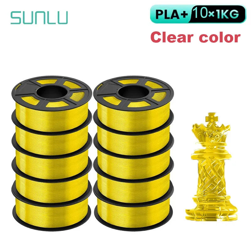 SUNLU 10KG 3D Filament PLA /PLA PLUS Filament 10kg 22 lbs 1.75mm 3D Printer Filament Environmentally friendly High strength PLA