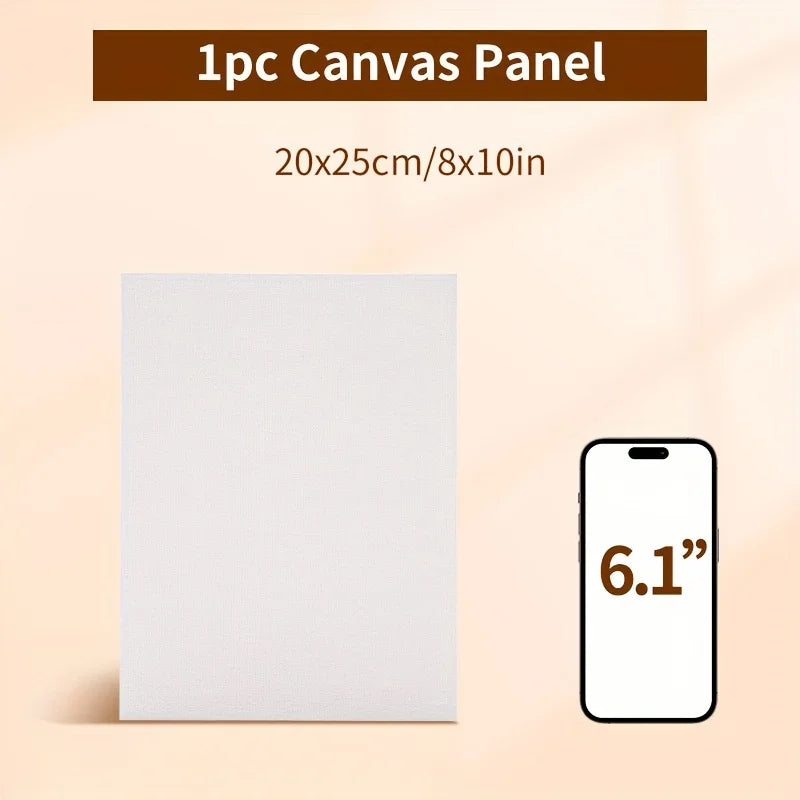 8 Sizes Canvas Panels for Painting,Blank Canvas Boards for Acrylics,Oil,Gouache,Tempera,Primed White for Adults,Hobby Painters.