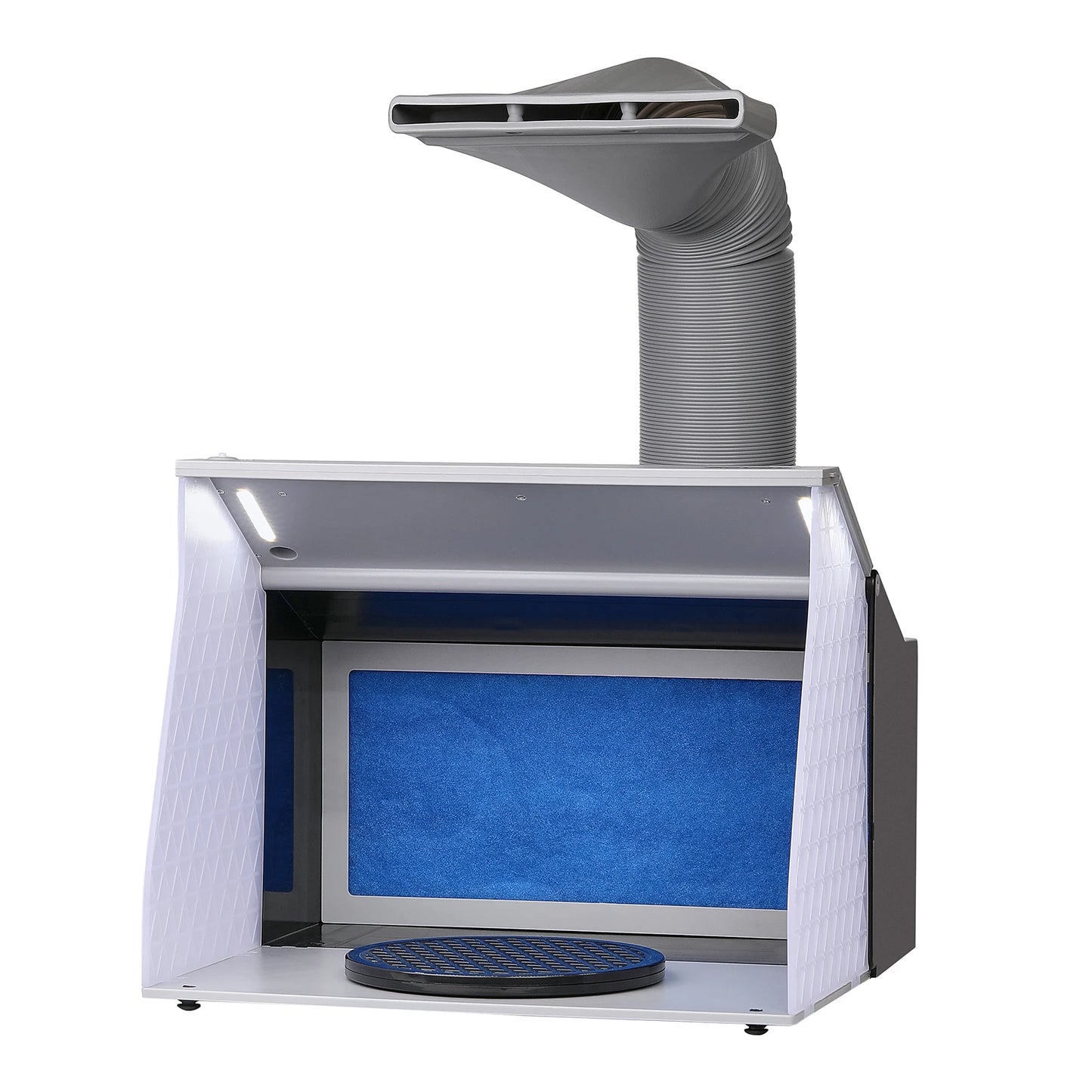 SucceBuy Airbrush Spray Booth Portable Hobby Airbrush Paint Spray Booth Kit with 4 LED Light Powerful Dual Exhaust Fans