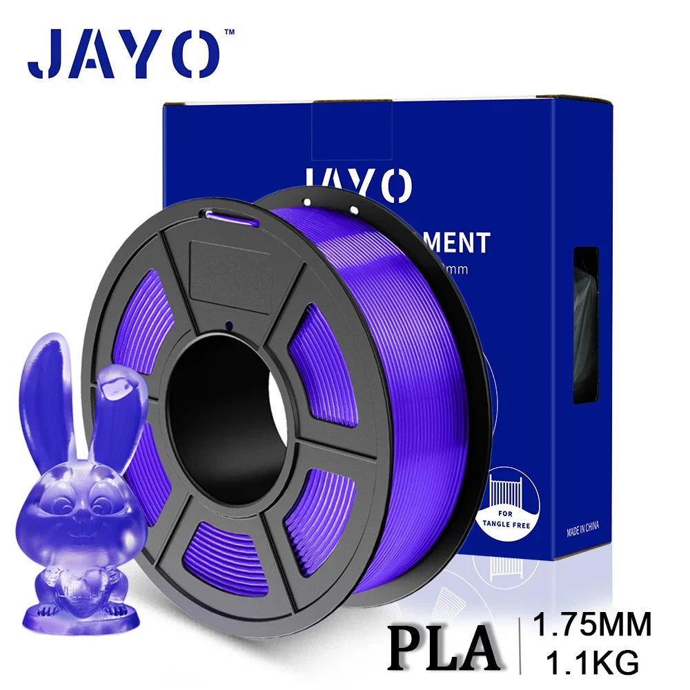 JAYO 3D PETG/PLA/PLA PLUS Printer Transparante Filament 1.75mm Transparency Series & No Bubble non-toxic 3D Printing Materials