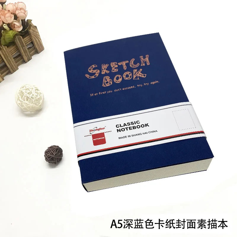 A4/A5 Super Thick Sketchbook 112 Sheets/224 Pages Writing Smoothly Not Easy Falling Pages for Watercolor Sketching Notes