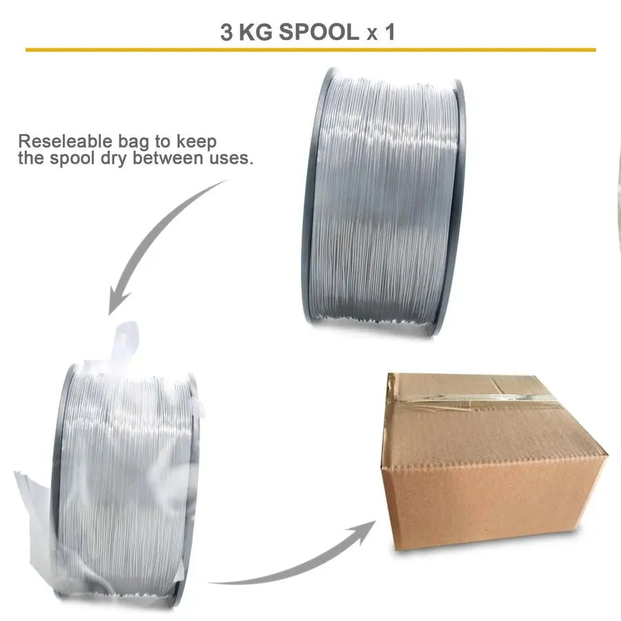 Gray MPLA Modified PLA Extra Strong PLA Plus Filament for 3D Printer 1.75mm 0.03mm 6.6lbs 3kg