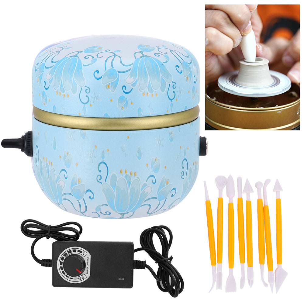 Mini Pottery Wheel Machine Electric Turntable Fingertip DIY Clay Tool Ceramic Machine Art Craft With Tray For Adults Kids