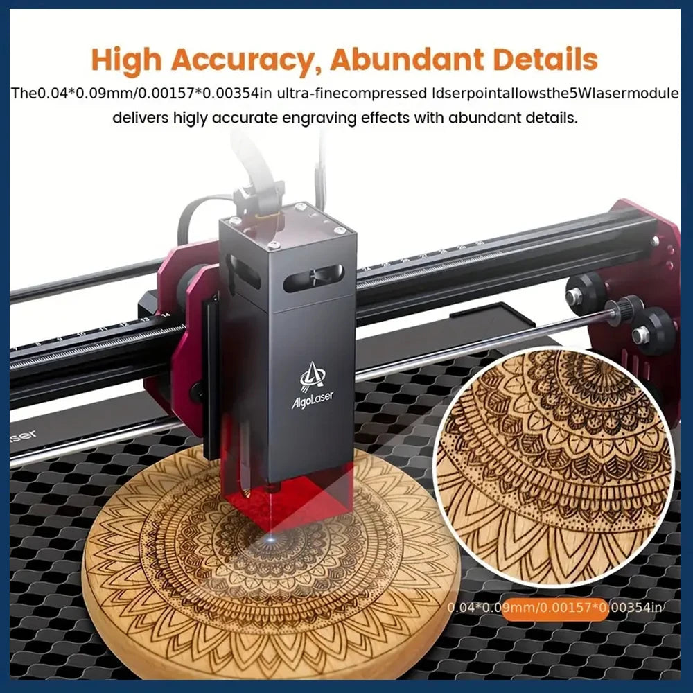 AlgoLaser Engraving Cutting Machine 5W 10W 22W DIY Laser Engraver Metal Cutting 3D Printer with APP Offline Control CNC Laser