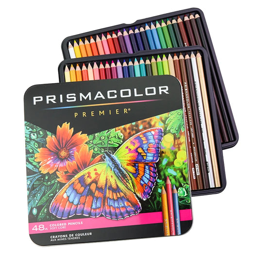 PRISMACOLOR Professional Painting Oily Colored Pencils Art Supplies Iron Box