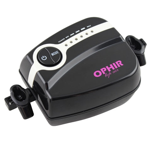 OPHIR 0.3mm Single Action Airbrush Kit with Mini Air Compressor for Temporary Tattoo Nail Art Makeup Air Brush Set _AC094+007