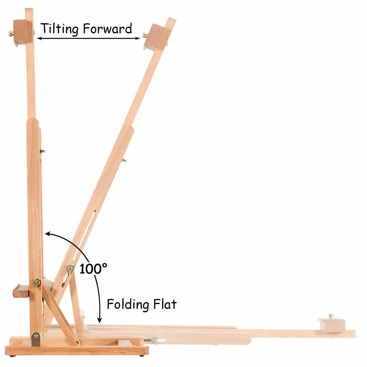 Portable Wood Tabletop Easel H-Frame Adjustable Artist Painting Display Studio  ST39509