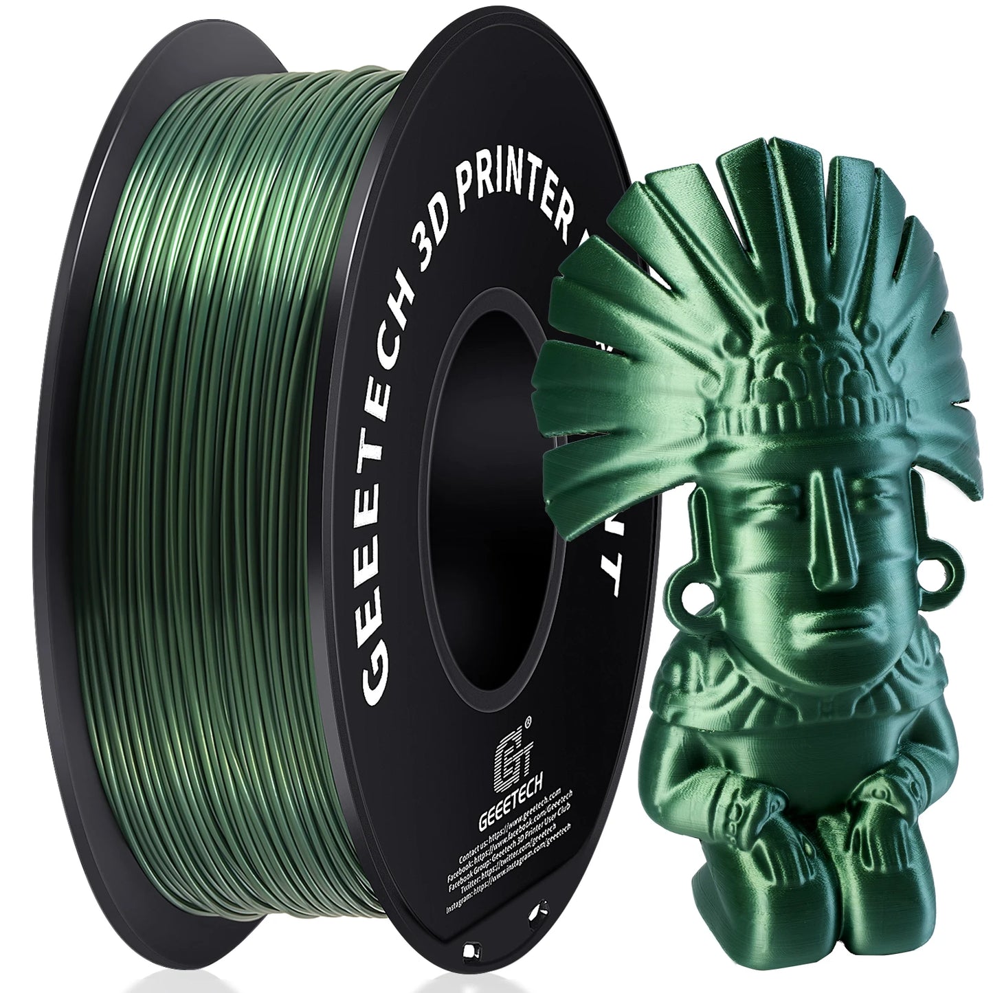 GEEETECH 3d Silk PLA Filament 1kg1.75mm Spool Wire For 3D Printer Material,Safety, Vacuum packaging, special color, Bubble free