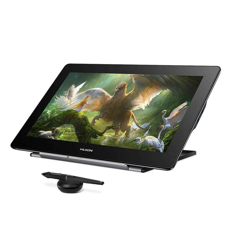 HUION Pen Display Monitor Kamvas Pro 16 4K UHD Screen AG Glass 120% sRGB Painting Graphic Pen Tablet for Drawing Android Support