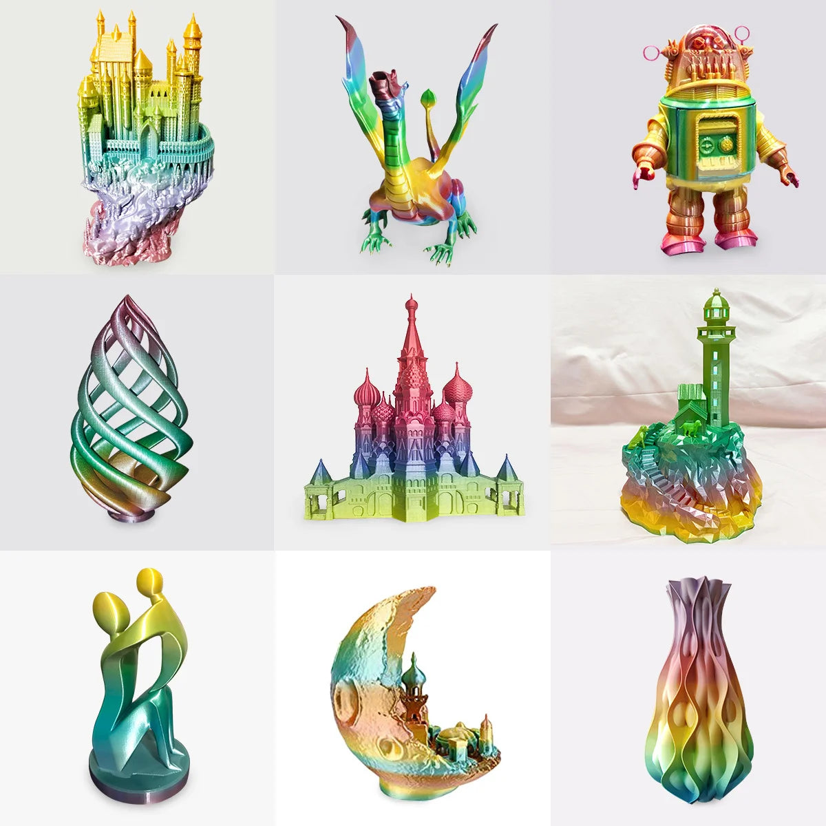 JAYO 3D Printer part PETG/PLA Meta/PLA/SILK/PLA PLUS/TPU Filament 1.75mm for 10Rolls FDM 100% No Bubbel craft part DIY Materials