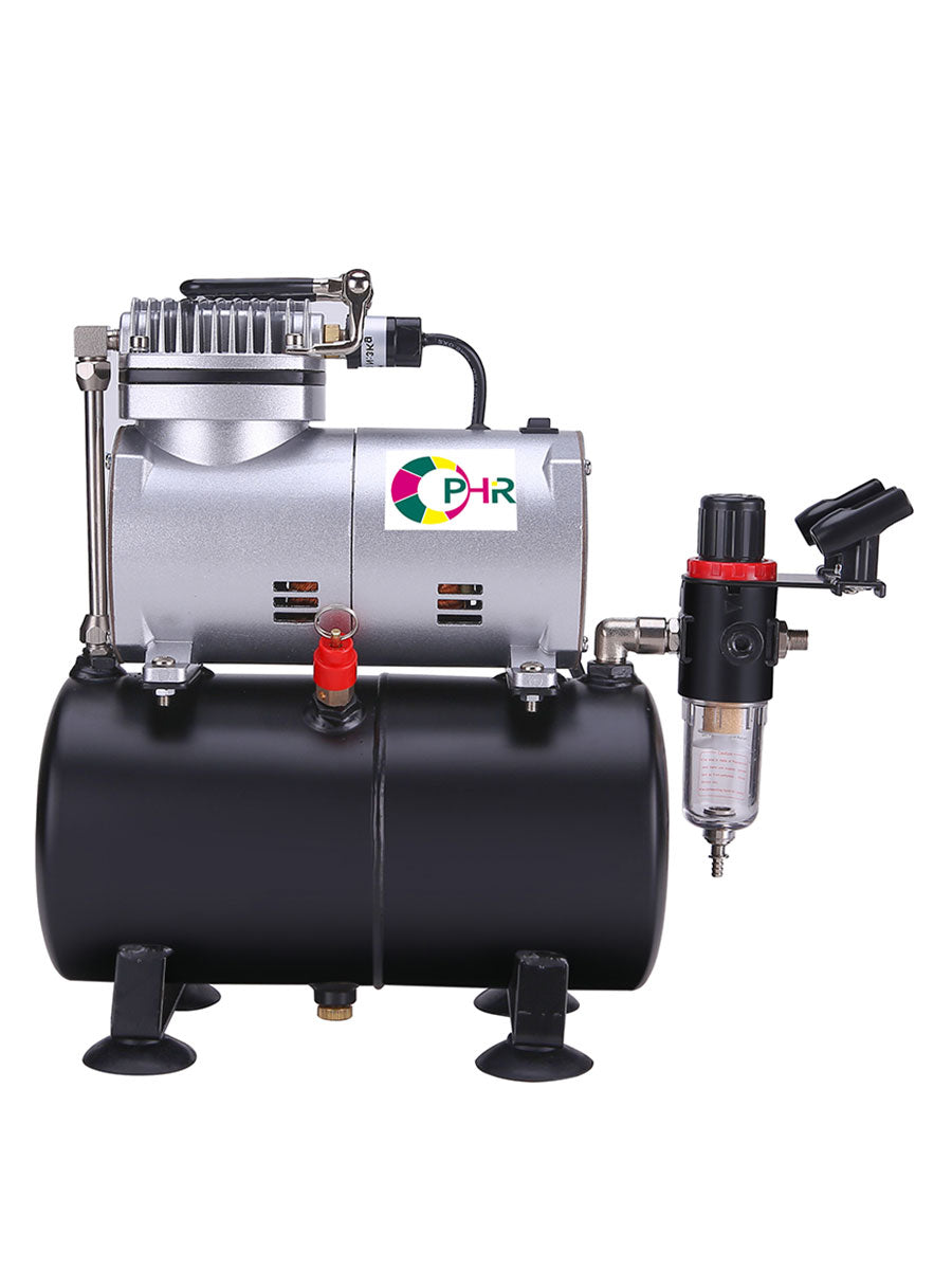 OPHIR NEW Portable Mini Air Compressor with Tank for T-shirt Painting Tanning Hobby Cake Decoration Nail Art 110V,220V AC090