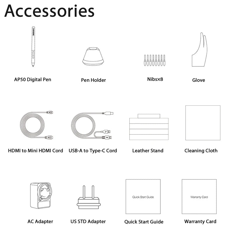 GAOMON PD1320 13.3 Inch Portable Monitor Full Laminated HD 86% NTSC Color Gamut Graphics Tablet Display for Drawing & Painting