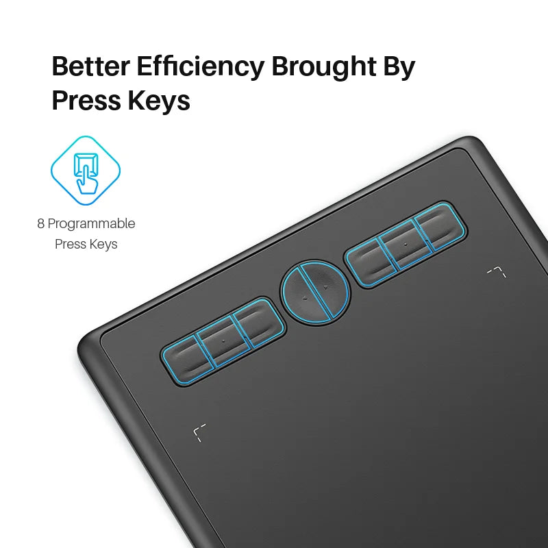 Huion H580X Graphics Tablet Digital Battery-Free Pen Drawing Tablets Signature Pad Linux, MacOS, PC, and Android Device Connectivity