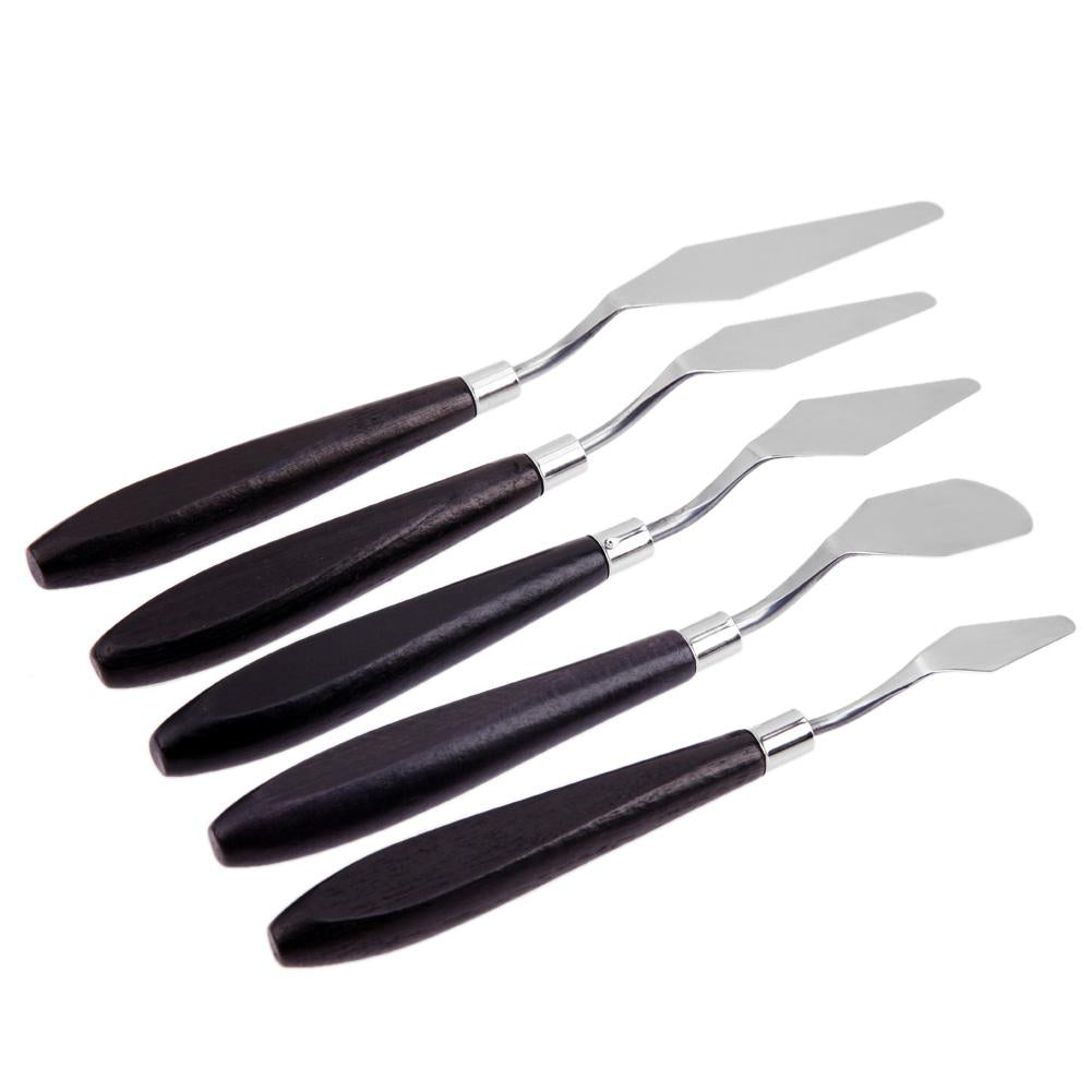 5pcs Painting Knife Spatula Palette Stainless Steel Arts Drawing Blades Kits