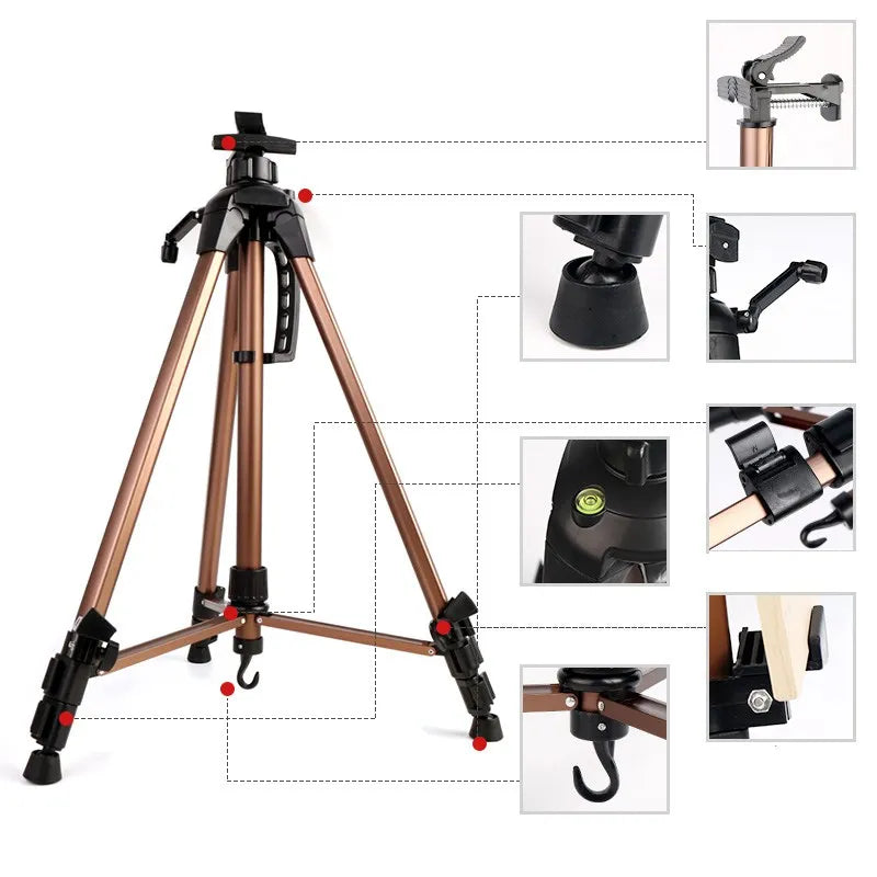 High Quality Adjustable Tripod Painting Easel Stand Aluminium Alloy Canvas Paint Holder Display Art Supplies for Painting