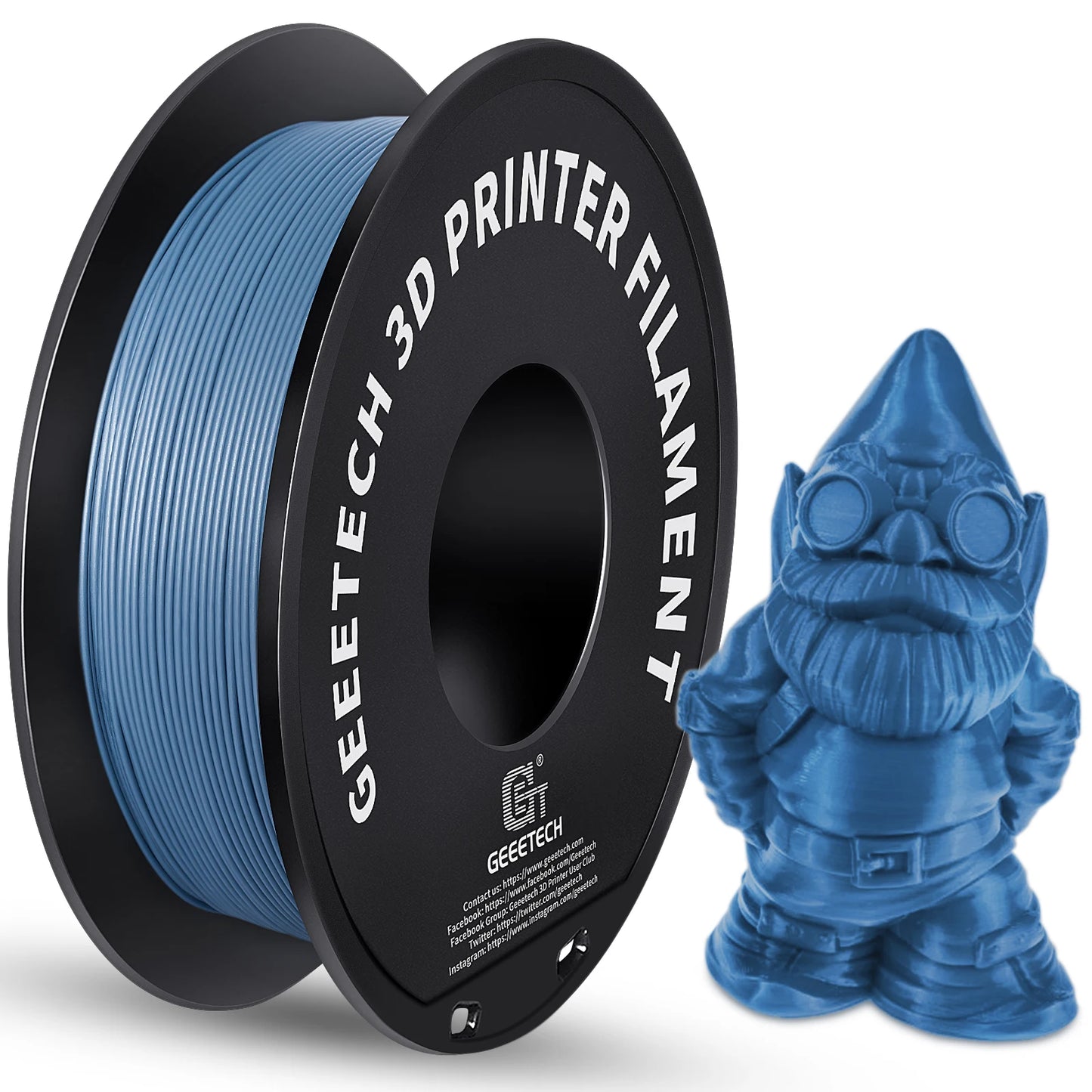 Geeetech Matte Filament PLA 1.75mm 1kg Spool (2.2lbs), 3d printer Material polylactic acid,  frosted texture, Vacuum packaging
