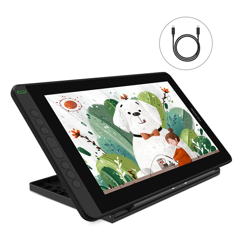 HUION Kamvas 12 11.6 Inches Drawing Monitor Digital Graphics Tablet With ±60 Tilt 120%sRGB support Andriod phone