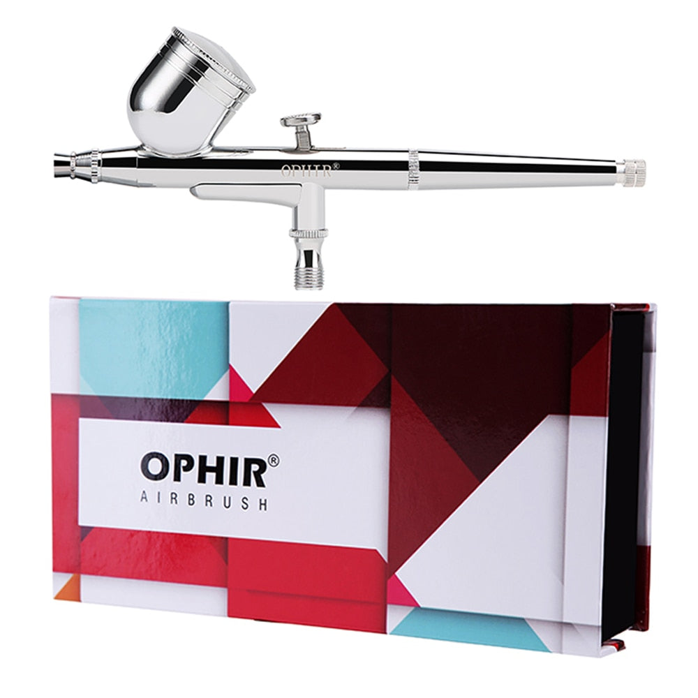 OPHIR Pro 2x Dual Action Airbrush Kit 0.2mm 0.3mm 0.5mm Spray Gun Air Tank Compressor Kit for Nail Art Tattoo AC134+004A+070