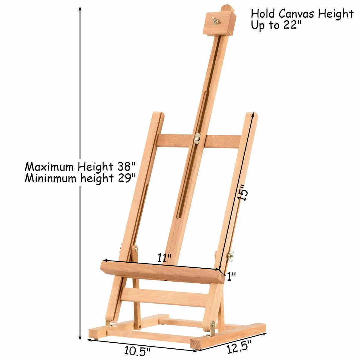 Portable Wood Tabletop Easel H-Frame Adjustable Artist Painting Display Studio  ST39509