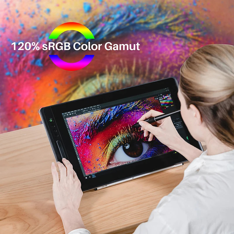 Huion Kamvas Pro 16 15.6 inch Graphic Tablet  Monitor Battery-Free Pen Display Digital Tablet Drawing Monitor with Tilt AG Glass
