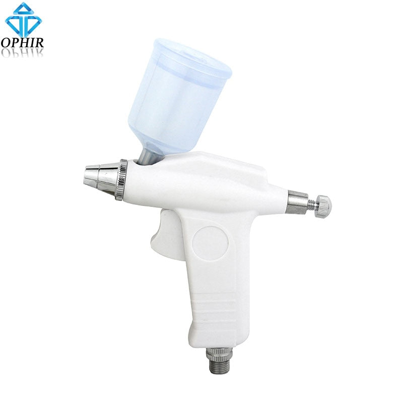 OPHIR Nozzle 0.3mm Airbrush Spray Gun for Beauty Makeup Body Art Tattoo Hobby Makeup White Color 3/4 OZ_AC124