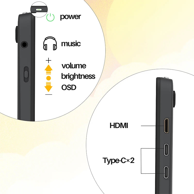 GAOMON PD1320 13.3 Inch Portable Monitor Full Laminated HD 86% NTSC Color Gamut Graphics Tablet Display for Drawing & Painting