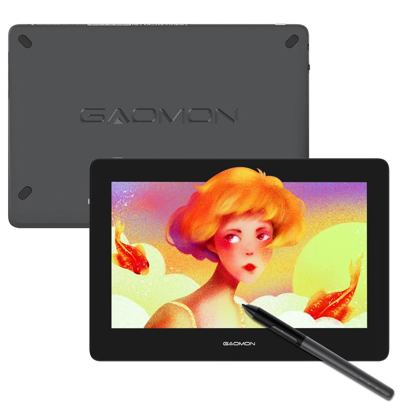 GAOMON PD1320 13.3 Inch Portable Monitor Full Laminated HD 86% NTSC Color Gamut Graphics Tablet Display for Drawing & Painting