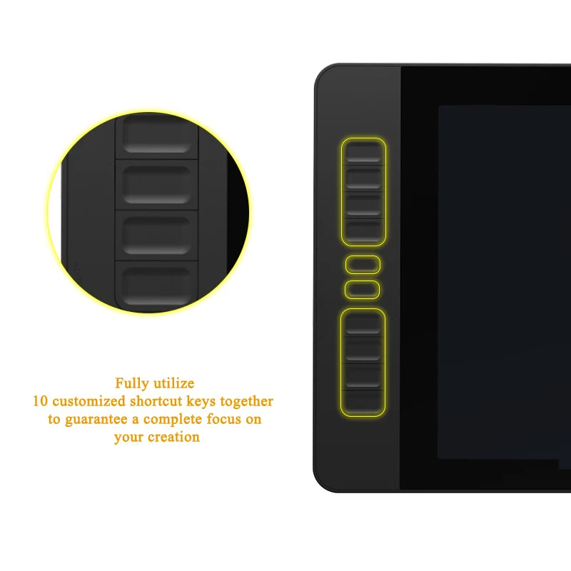 GAOMON Graphics Tablet Monitor PD1561 15.6 Inches Screen Drawing Display for Painting Design Beginners with Battery-free Pen