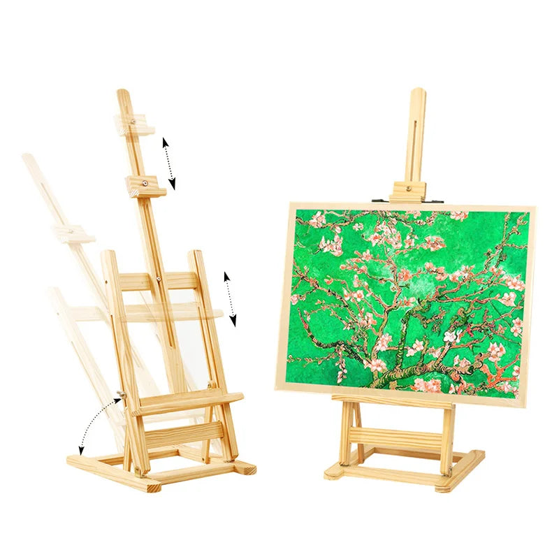 30cm/40cm/50cm/80cm sizes Wood Easel Wooden Art Easel Advertisement Exhibition Display Shelf Holder Studio Artist Painting Stand