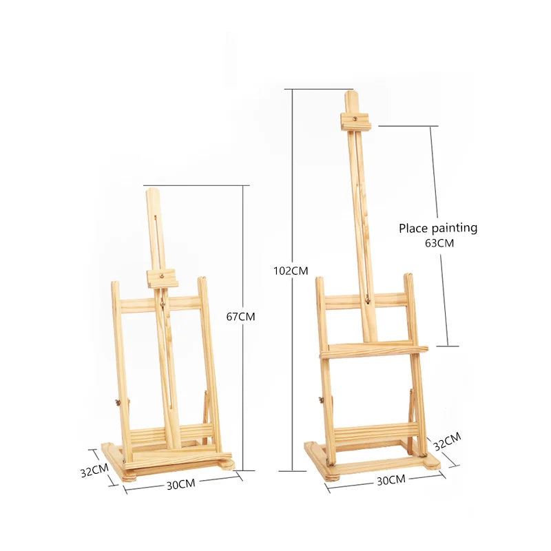 30cm/40cm/50cm/80cm sizes Wood Easel Wooden Art Easel Advertisement Exhibition Display Shelf Holder Studio Artist Painting Stand