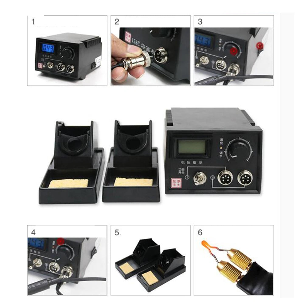 60W Adjustable Wood Burning Kits Pyrography machine Electric iron Digital display Pyrography Set +20pcs Blade Pyrography Machine