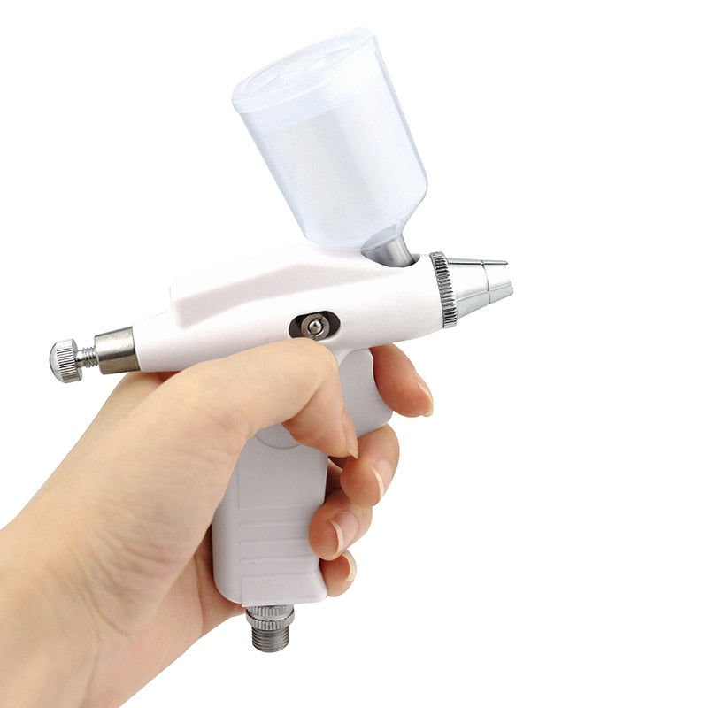 OPHIR Nozzle 0.3mm Airbrush Spray Gun for Beauty Makeup Body Art Tattoo Hobby Makeup White Color 3/4 OZ_AC124