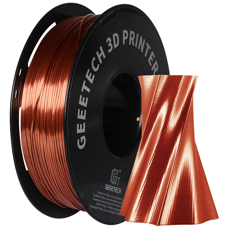 GEEETECH 3d Silk PLA Filament 1kg1.75mm Spool Wire For 3D Printer Material,Safety, Vacuum packaging, special color, Bubble free