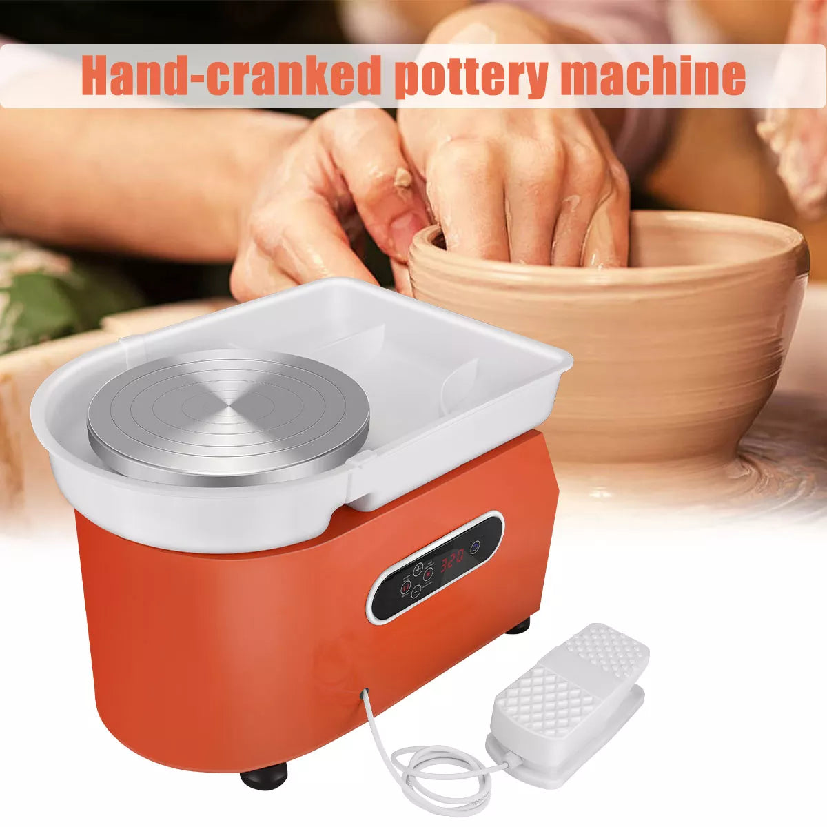 350W 24cm Brushless Electric Pottery Wheel Machine Ceramic Shaping Tool Pottery Art Machine for Ceramic Work Ceramics Clay