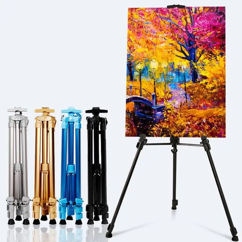 High Quality Adjustable Tripod Painting Easel Stand Aluminium Alloy Canvas Paint Holder Display Art Supplies for Painting