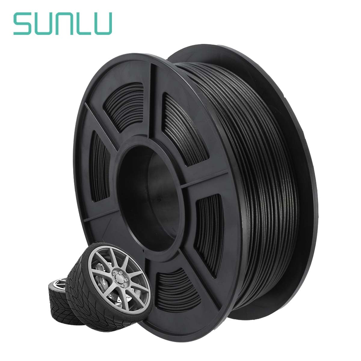 SUNLU PLA Carbon Fiber Premium 3D Printer Filament Extremely Rigid Carbon Fiber 1.75mm +/- 0.02mm 1 KG (2.2 lb)