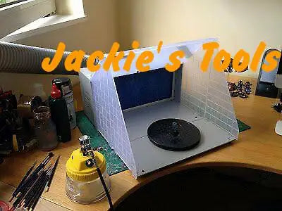 Portable Hobby Airbrush Paint Spray Booth Kit Exhaust Filter Extractor Set