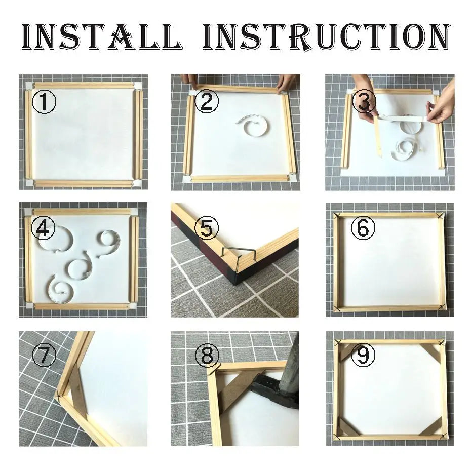 DIY Frames Canvas Stretcher Bars With Factory Price Oil Painting Picture Natural Wood Frame for Diamond Painting Wall Art Frame