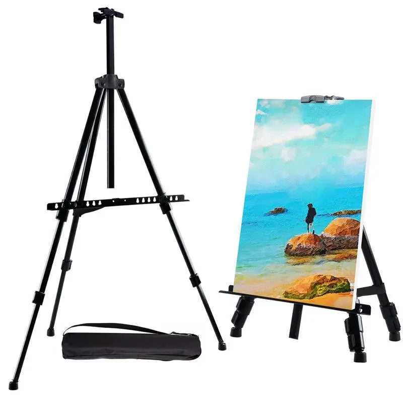 Portable Metal Easel Adjustable Sketch Thicken Triangle Aluminum Alloy Easel Art Supplies