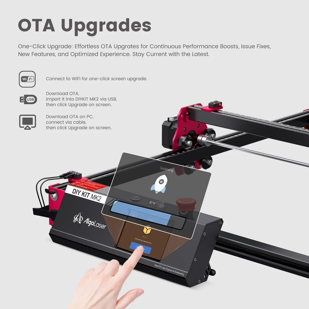 Laser Engraver with Air Pump10W Output Laser Engraving Cutting Tool for Metal Colorizing, Wood, Acrylic, Leather Emergency Stop