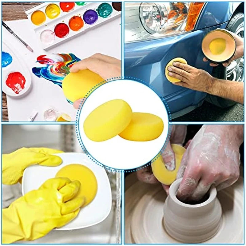 12pcs Painting Sponges, Round Watercolor Synthetic Sponge, Artist Sponge for Face Painting, Painting, Crafts, Pottery, Clay