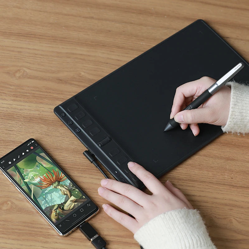 Huion Inspiroy 2 M Graphics Tablets H951P Digital Drawing 8.7x5.4 inch PenTech 3.0 Pen Tablet 3 Group Keys